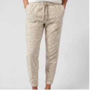 Women Athleta Farallon Joggers in Pebbles Texture Abalon Size Extra Large